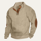 Ansovino | Cable-Knit Button-Front Signature Cardigan — Allyours Closet (view 5)
