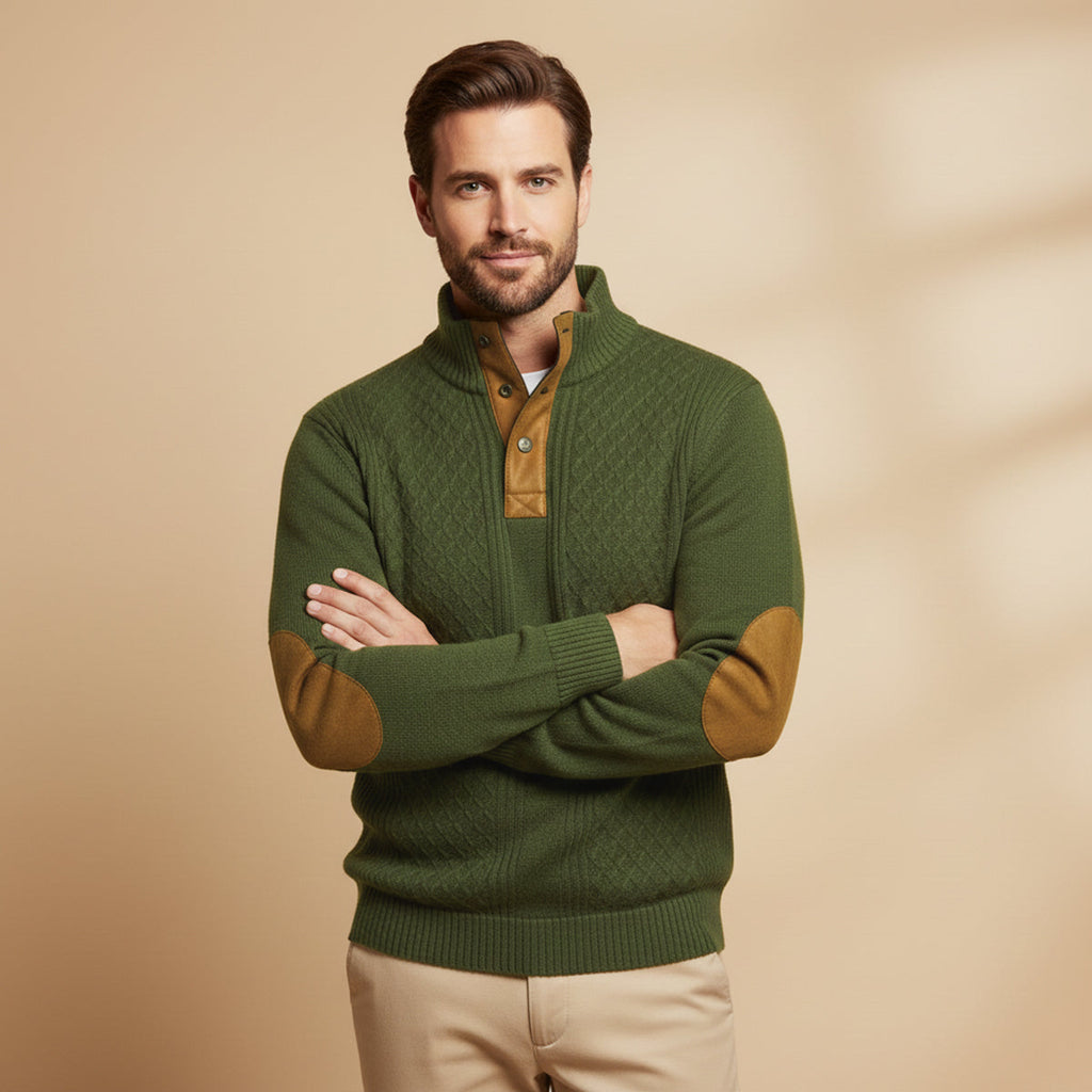 Ansovino | Cable-Knit Button-Front Signature Cardigan — Allyours Closet (view 8)