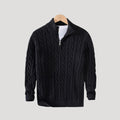 Arne | Cable-Knit Zip-Up Enduring Cardigan — Allyours Closet (view 3)