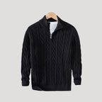 Arne | Cable-Knit Zip-Up Enduring Cardigan — Allyours Closet (view 3)