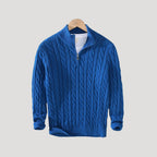 Arne | Cable-Knit Zip-Up Enduring Cardigan — Allyours Closet (view 6)