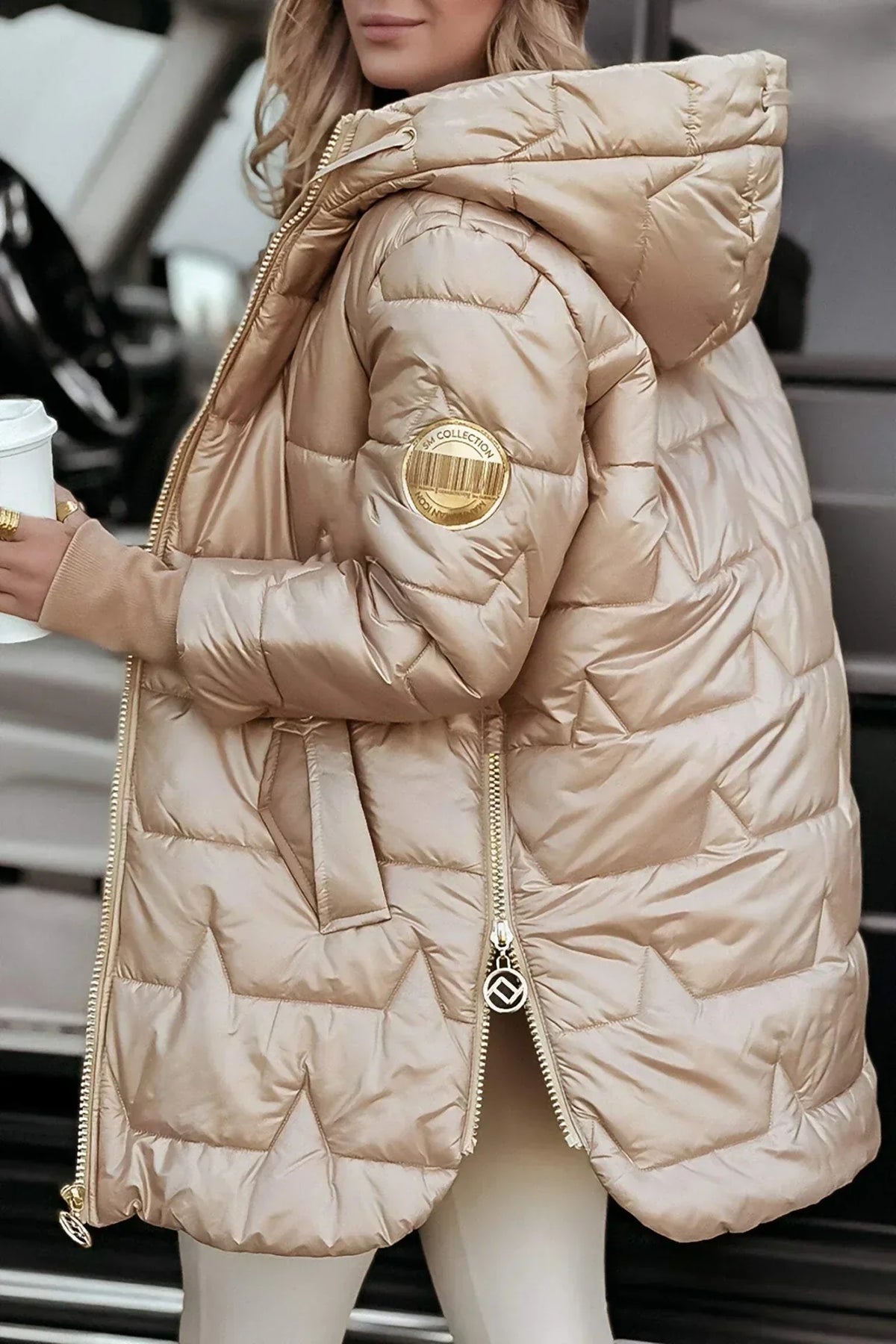 Carla | Quilted Oversized Contemporary Puffer Jacket — Allyours Closet (view 2)