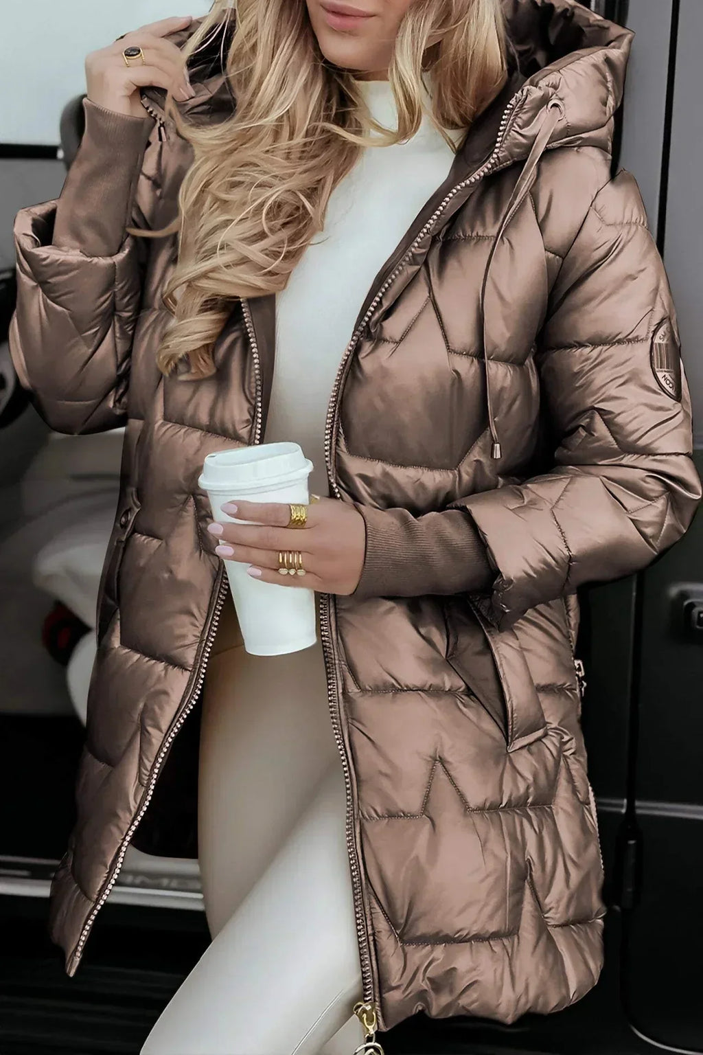 Carla | Quilted Oversized Contemporary Puffer Jacket — Allyours Closet (view 3)