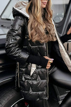 Carla | Quilted Oversized Contemporary Puffer Jacket — Allyours Closet (view 4)