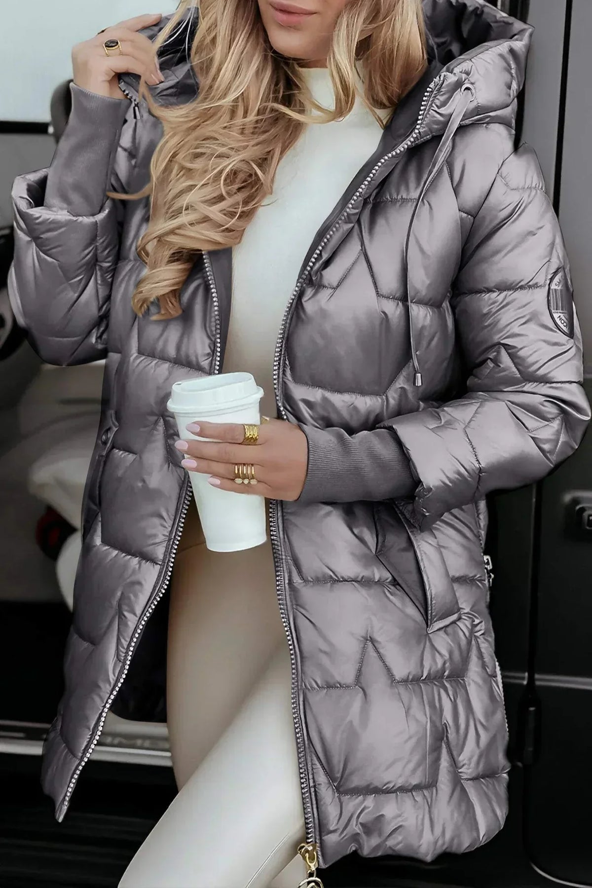 Carla | Quilted Oversized Contemporary Puffer Jacket — Allyours Closet (view 5)