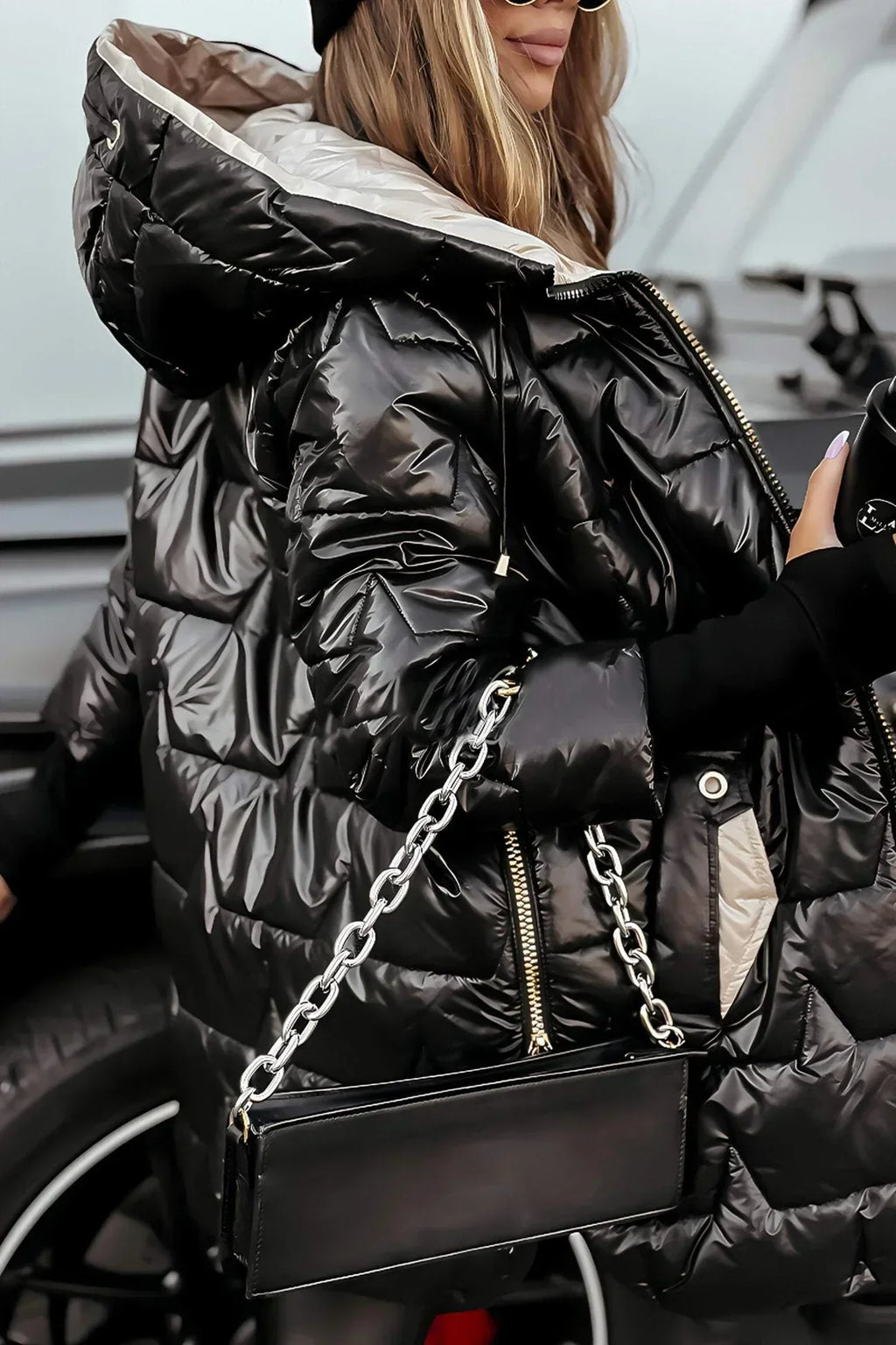 Carla | Quilted Oversized Contemporary Puffer Jacket — Allyours Closet (view 9)