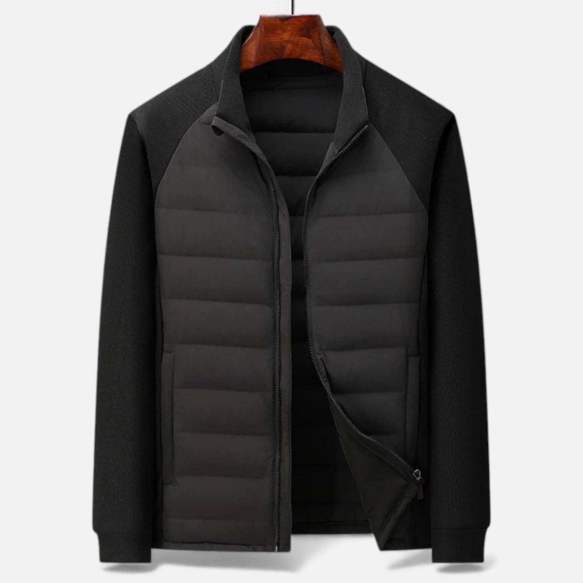 Csaba | High-Neck Quilted Sartorial Puffer Jacket — Allyours Closet