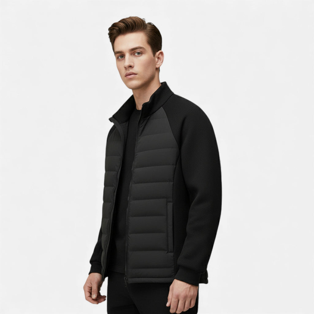 Csaba | High-Neck Quilted Sartorial Puffer Jacket — Allyours Closet (view 2)