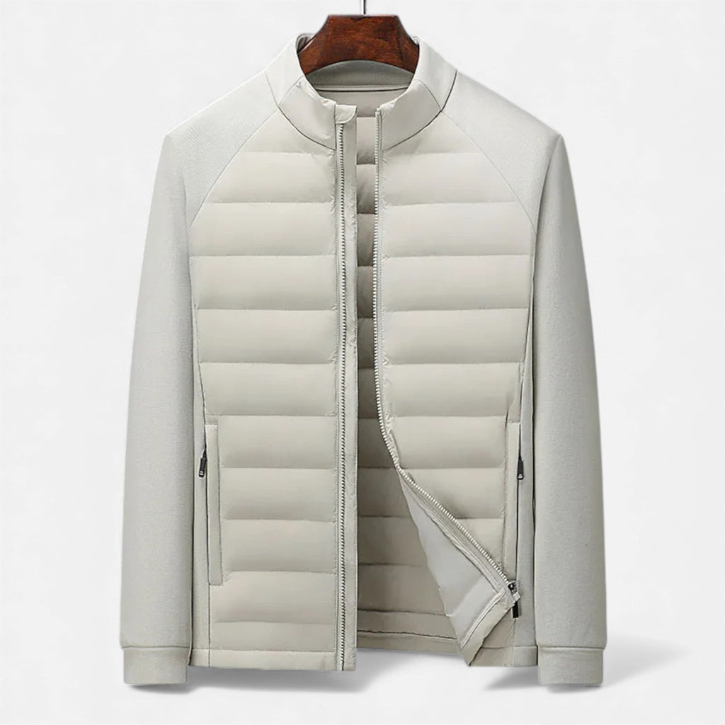 Csaba | High-Neck Quilted Sartorial Puffer Jacket — Allyours Closet (view 4)