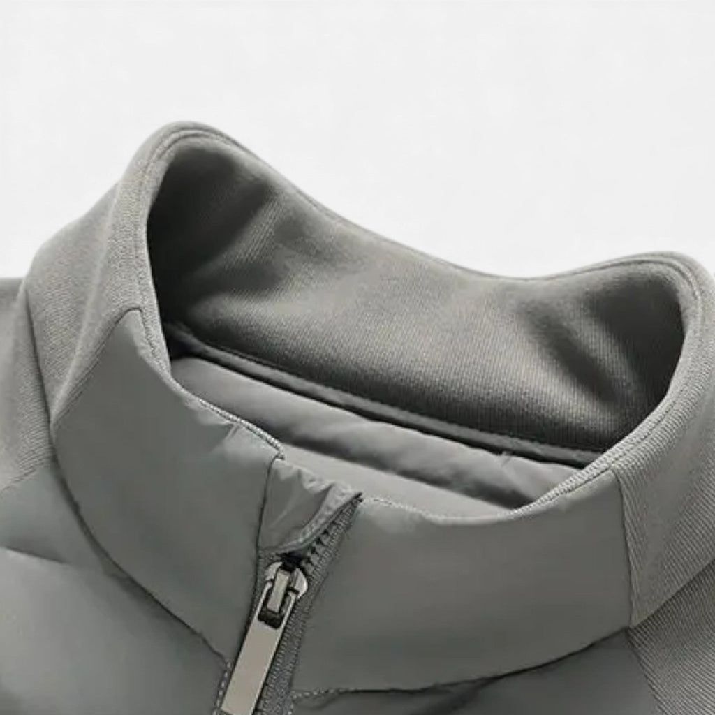 Csaba | High-Neck Quilted Sartorial Puffer Jacket — Allyours Closet (view 8)