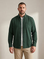 Casual Button-Down Shirt — Relaxed Fit in Green