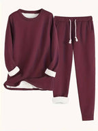 Women's Fleece Lined Sweatsuit Set