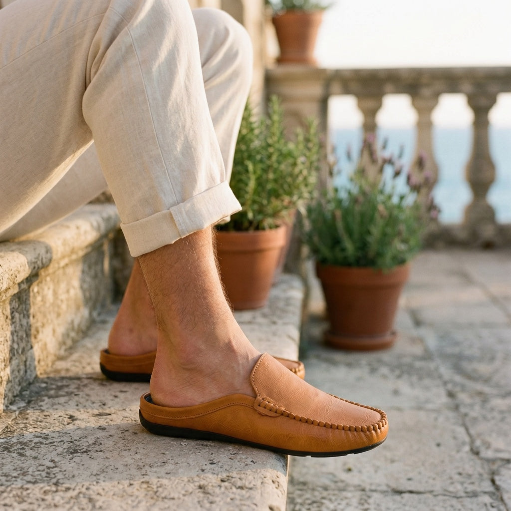 Cetara Leather Mules — Allyours Closet (view 4)