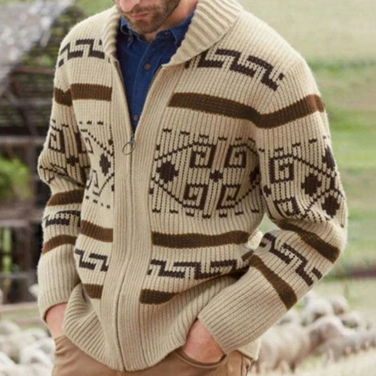 Enzo | Oversized Signature Graceful Cardigan — Allyours Closet (view 9)
