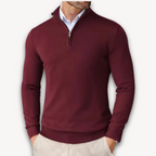 Everardo | Mock-Neck Ribbed Poised Sweater — Allyours Closet (view 6)