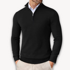 Everardo | Mock-Neck Ribbed Poised Sweater — Allyours Closet (view 7)