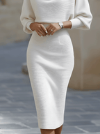 Hedda | Batwing Cowl-Neck Midi Dress