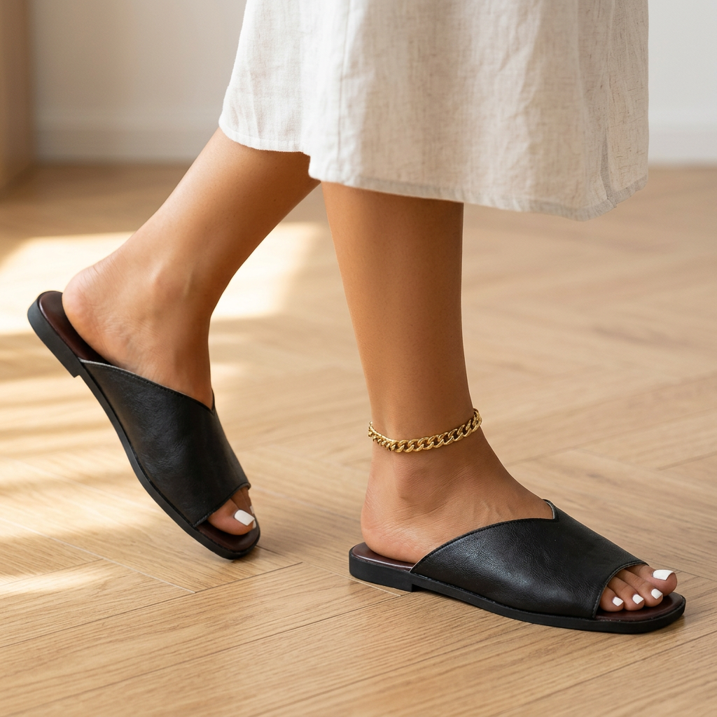 Addison Leather Flats — Allyours Closet (view 3)