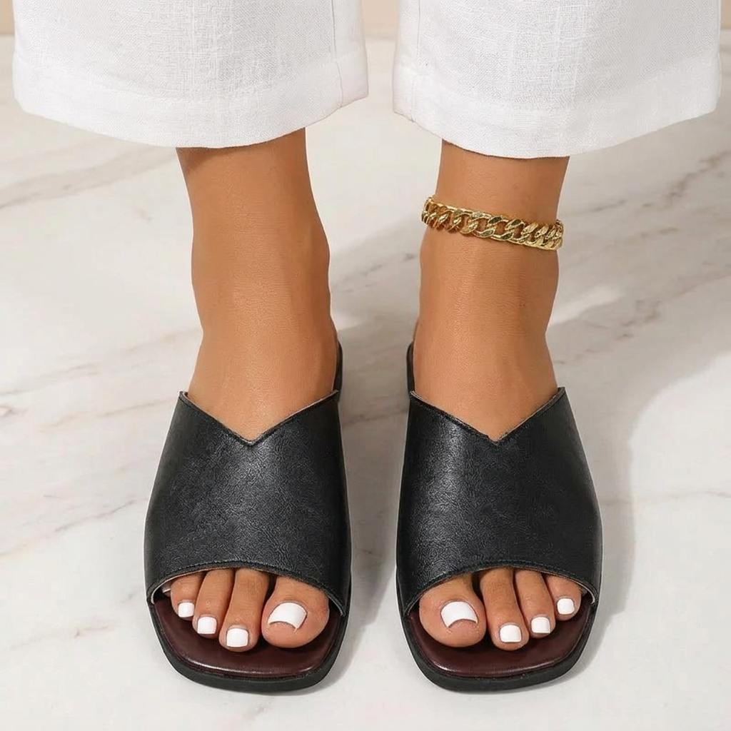 Addison Leather Flats — Allyours Closet (view 2)
