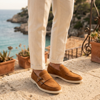 Como Suede Double-Buckle Loafers — Allyours Closet (view 5)