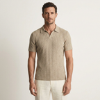 Taormina Ribbed Knit Polo — Allyours Closet (view 10)