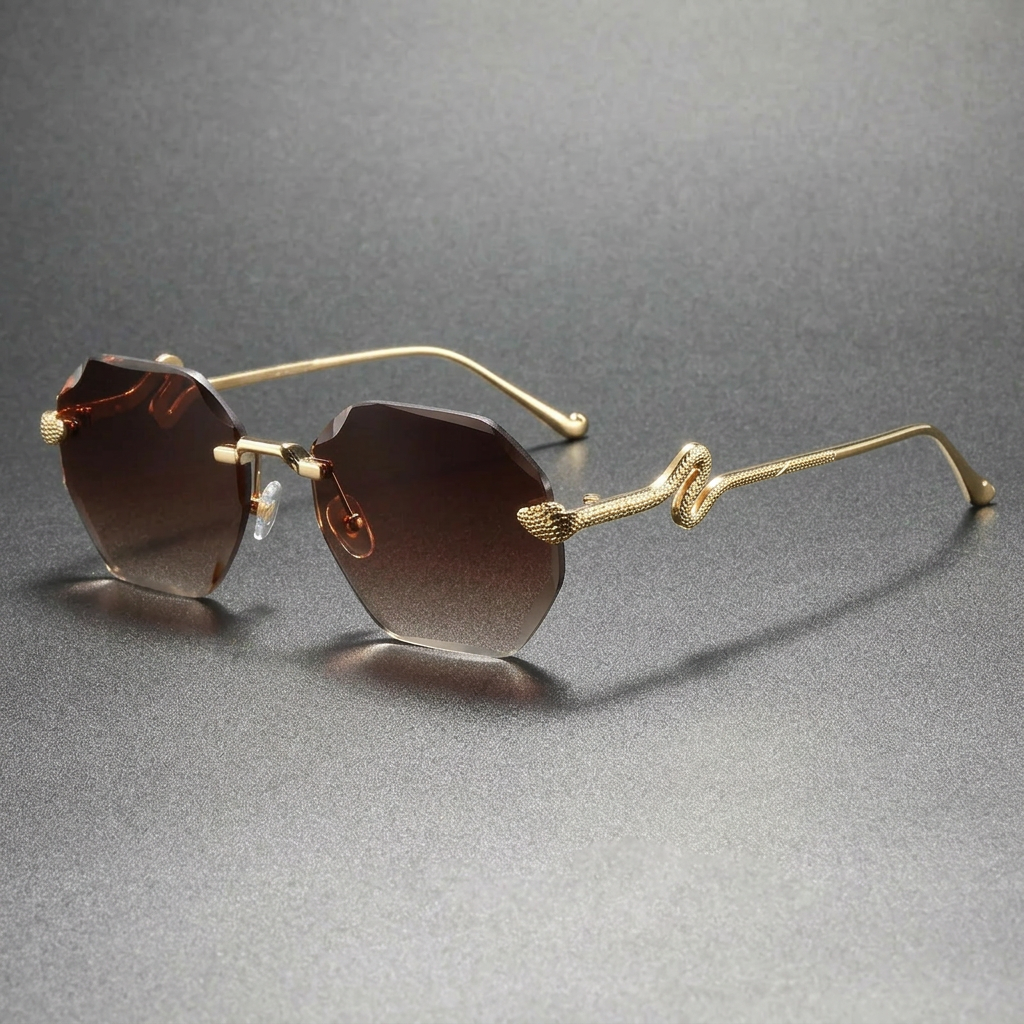 Antibes Snake-Temple Sunglasses — Allyours Closet (view 4)