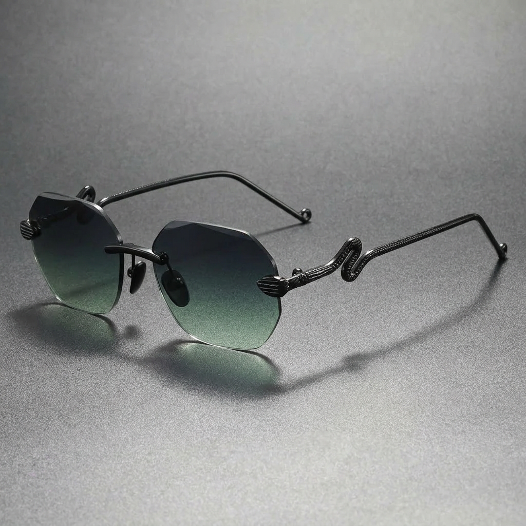 Antibes Snake-Temple Sunglasses — Allyours Closet