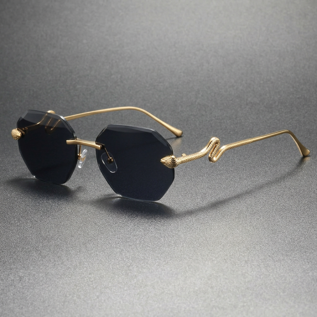 Antibes Snake-Temple Sunglasses — Allyours Closet (view 2)