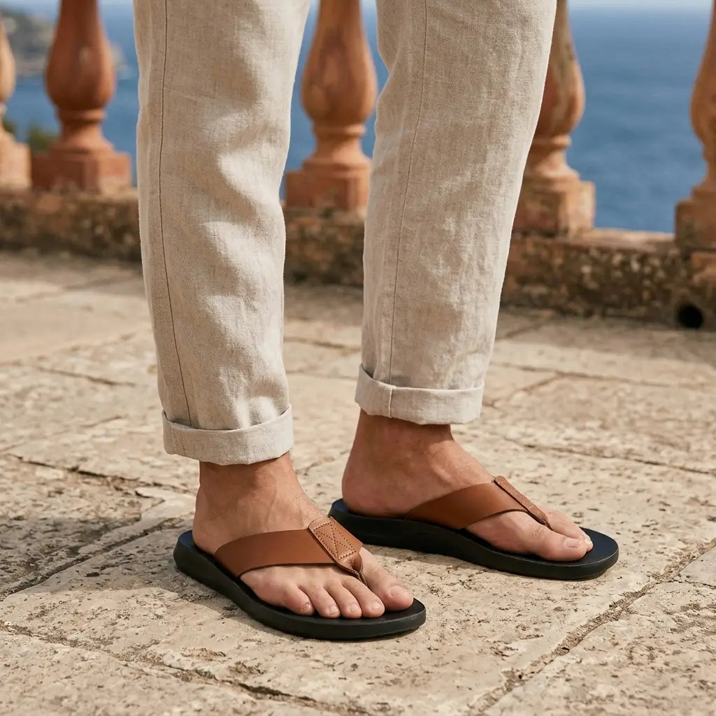 Minori Leather Sandals — Allyours Closet (view 5)