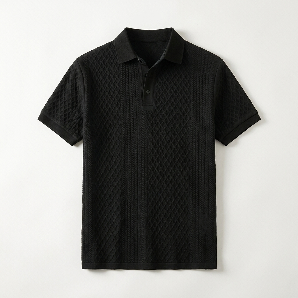 Levanto Jacquard Polo — Allyours Closet (view 10)