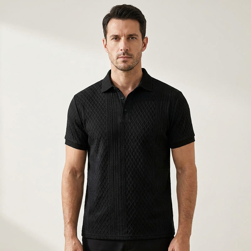 Levanto Jacquard Polo — Allyours Closet (view 12)