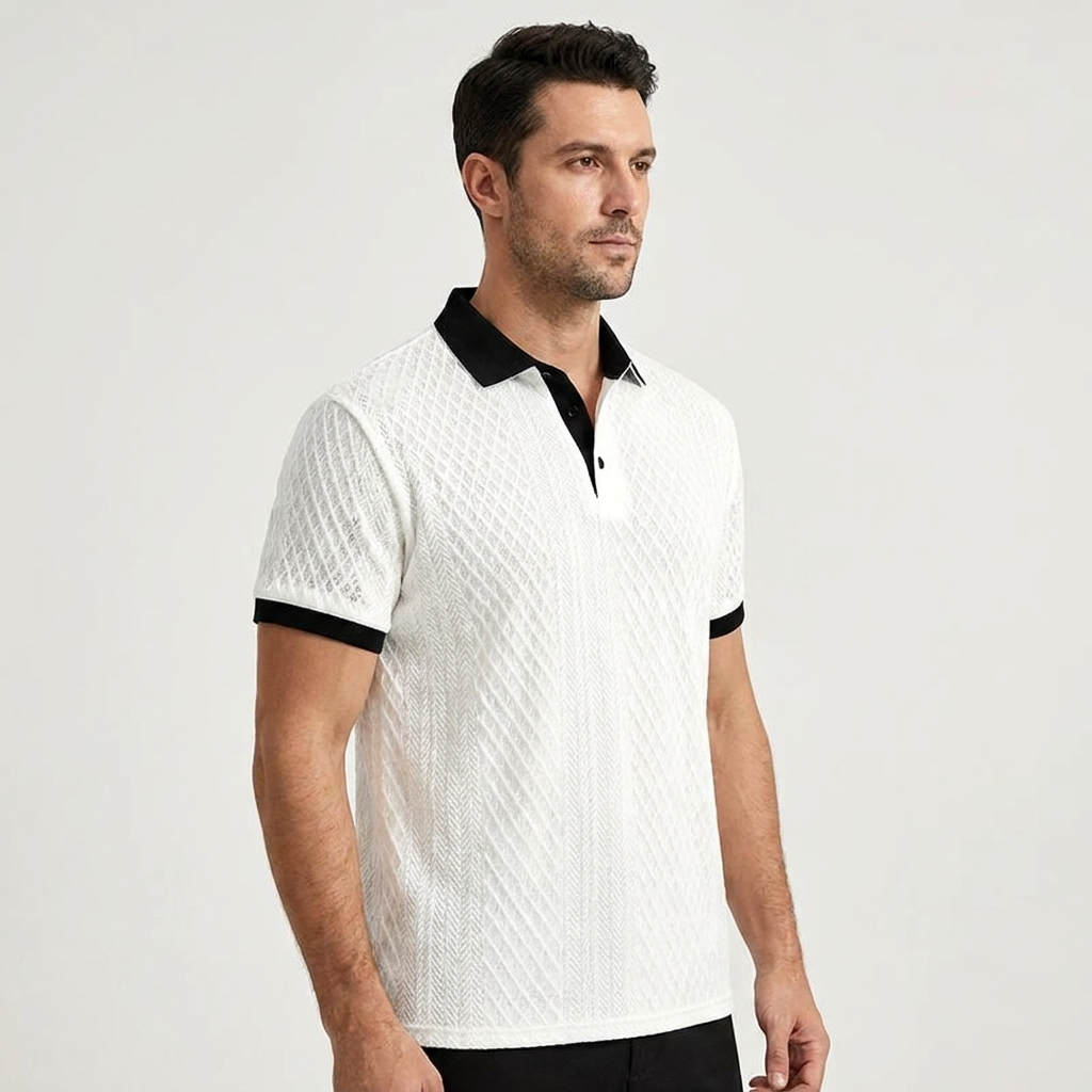 Levanto Jacquard Polo — Allyours Closet (view 8)