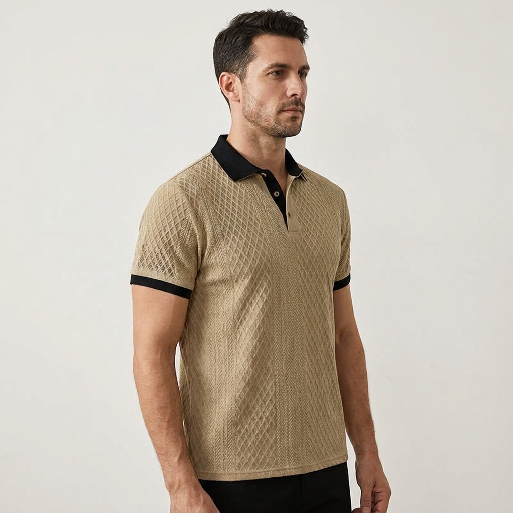 Levanto Jacquard Polo — Allyours Closet (view 4)