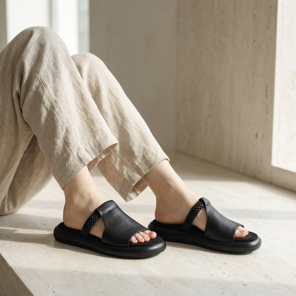 Marsala Leather Flats — Allyours Closet (view 5)