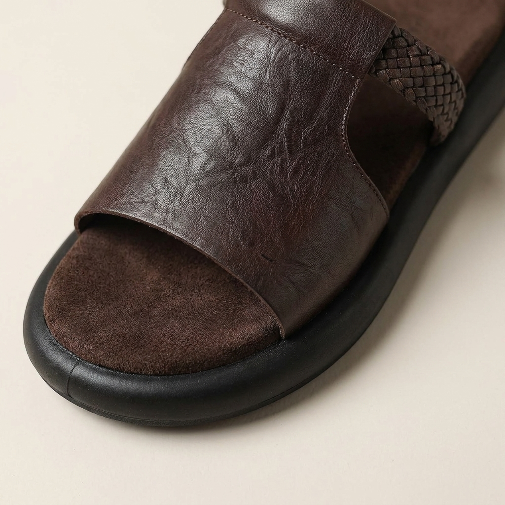 Marsala Leather Flats — Allyours Closet (view 8)