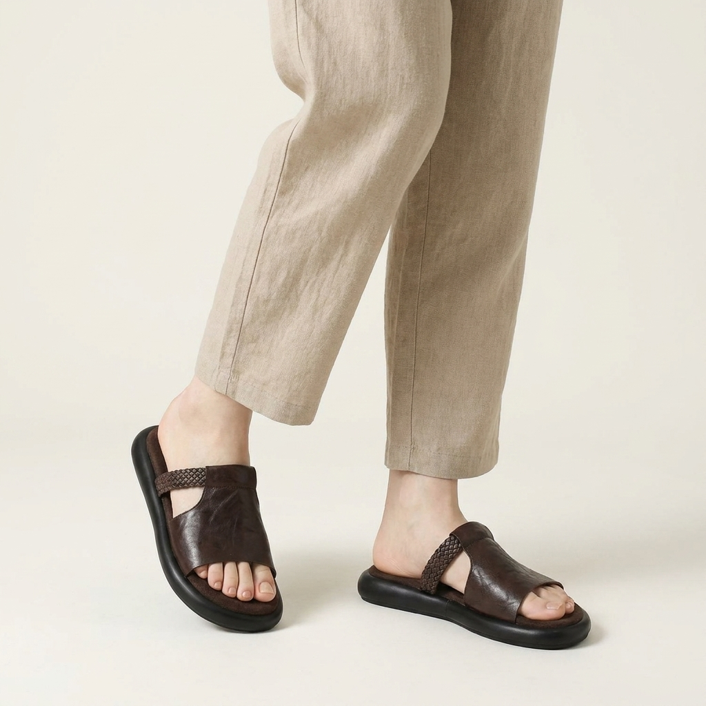 Marsala Leather Flats — Allyours Closet (view 9)
