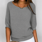 Hyacinth | Relaxed Ribbed-Hem Sweater — Allyours Closet
