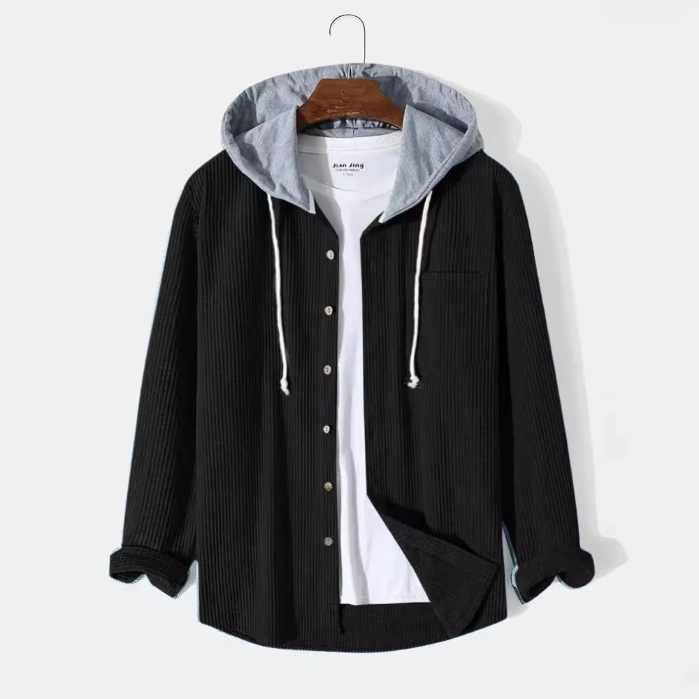 Mason Corduroy Hooded Shirt — Allyours Closet (view 10)
