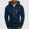 Men's Knit Hoodie with Full Zip and Zipper Pockets — Allyours Closet (view 2)