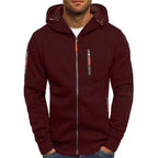 Men's Knit Hoodie with Full Zip and Zipper Pockets — Allyours Closet (view 6)