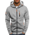 Men's Knit Hoodie with Full Zip and Zipper Pockets — Allyours Closet (view 7)