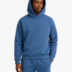 Men's Knit Tracksuit with Pullover Hood and Drawstring Joggers — Allyours Closet