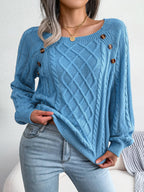 Eduarda | Cable-Knit Oversized Quiet Sweater — Allyours Closet (view 2)