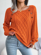 Eduarda | Cable-Knit Oversized Quiet Sweater — Allyours Closet (view 4)