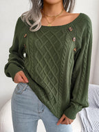 Eduarda | Cable-Knit Oversized Quiet Sweater — Allyours Closet (view 6)