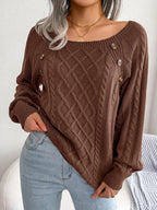 Eduarda | Cable-Knit Oversized Quiet Sweater — Allyours Closet (view 7)