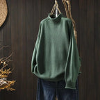 Filipa | Mock-Neck Ribbed Assured Sweater — Allyours Closet