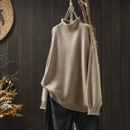 Filipa | Mock-Neck Ribbed Assured Sweater — Allyours Closet (view 3)