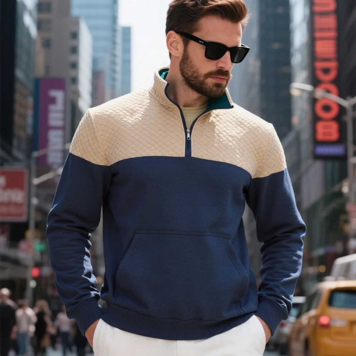 Afonso | Oversized Zip-Up Fluid Sweater — Allyours Closet (view 6)