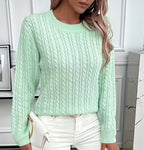 Salma | Crew-Neck Cable-Knit Fluid Sweater